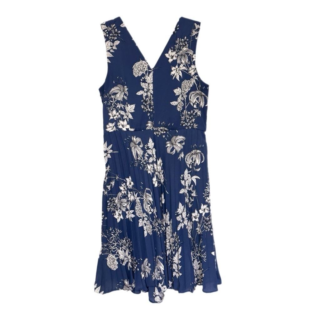 Banana Republic Women’s Chiffon Floral Pleated Dress Sz 6 Small Classic Elegant - Picture 8 of 8